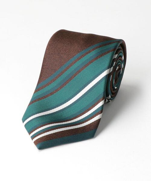 ＜green label relaxing＞VIN/REP 8.0cm ストライプ ネクタイ
