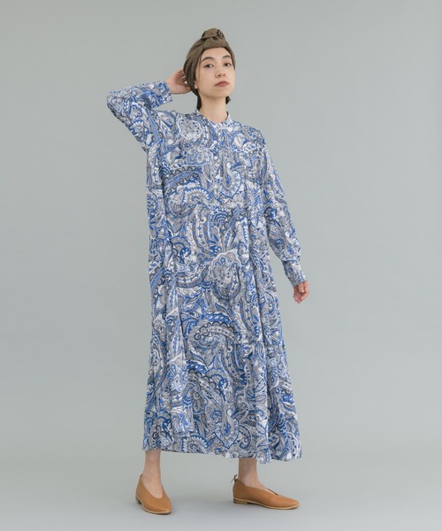 manana suerte(マニャーナスエルテ)の「ペイズリーティアードワンピース(ワンピース・レディース・イエロー/ブルー・FREE)」の7枚目の写真