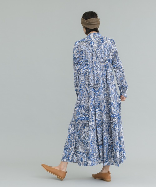 manana suerte(マニャーナスエルテ)の「ペイズリーティアードワンピース(ワンピース・レディース・イエロー/ブルー・FREE)」の14枚目の写真