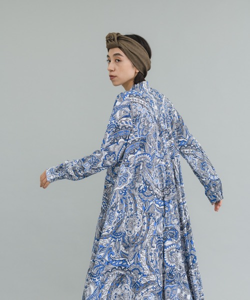 manana suerte(マニャーナスエルテ)の「ペイズリーティアードワンピース(ワンピース・レディース・イエロー/ブルー・FREE)」の4枚目の写真