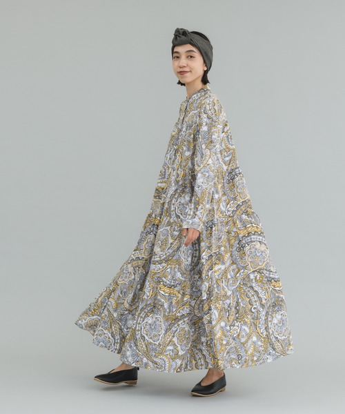 manana suerte(マニャーナスエルテ)の「ペイズリーティアードワンピース(ワンピース・レディース・イエロー/ブルー・FREE)」の19枚目の写真