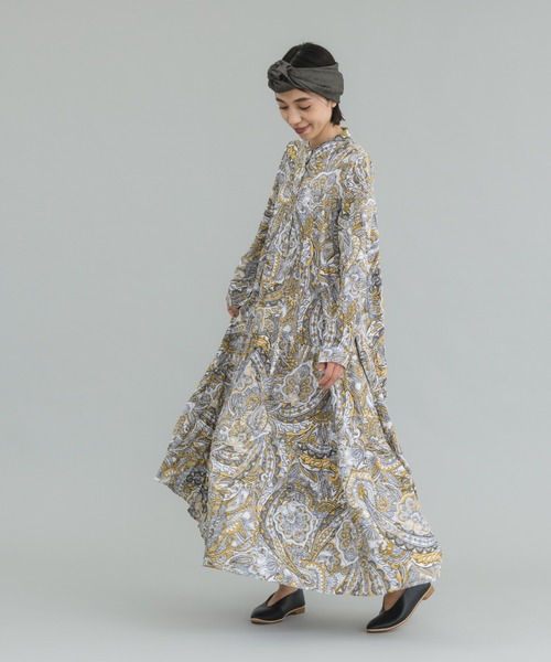 manana suerte(マニャーナスエルテ)の「ペイズリーティアードワンピース(ワンピース・レディース・イエロー/ブルー・FREE)」の20枚目の写真