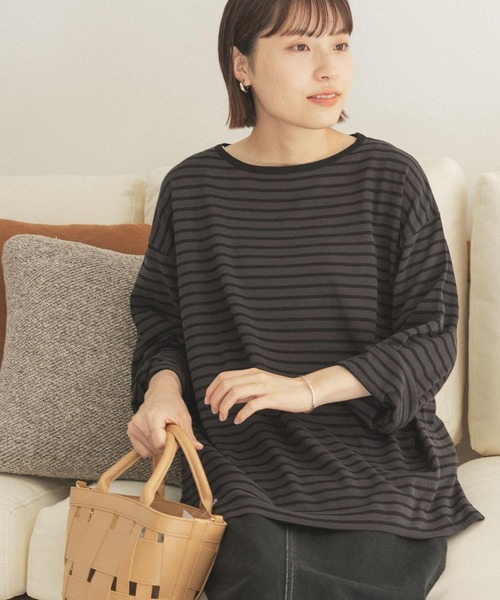 FORK&SPOON（フォークアンドスプーン）の「FORK&SPOON　ボーダールーズニット（ニット/セーター・レディース・グレー系その他/ブルー系その他/ブラック系その他・ONE）」の3枚目の写真