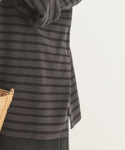 FORK&SPOON（フォークアンドスプーン）の「FORK&SPOON　ボーダールーズニット（ニット/セーター・レディース・グレー系その他/ブルー系その他/ブラック系その他・ONE）」の6枚目の写真