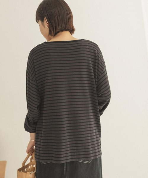 FORK&SPOON（フォークアンドスプーン）の「FORK&SPOON　ボーダールーズニット（ニット/セーター・レディース・グレー系その他/ブルー系その他/ブラック系その他・ONE）」の10枚目の写真