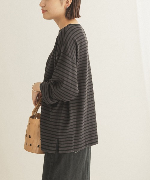 FORK&SPOON（フォークアンドスプーン）の「FORK&SPOON　ボーダールーズニット（ニット/セーター・レディース・グレー系その他/ブルー系その他/ブラック系その他・ONE）」の11枚目の写真