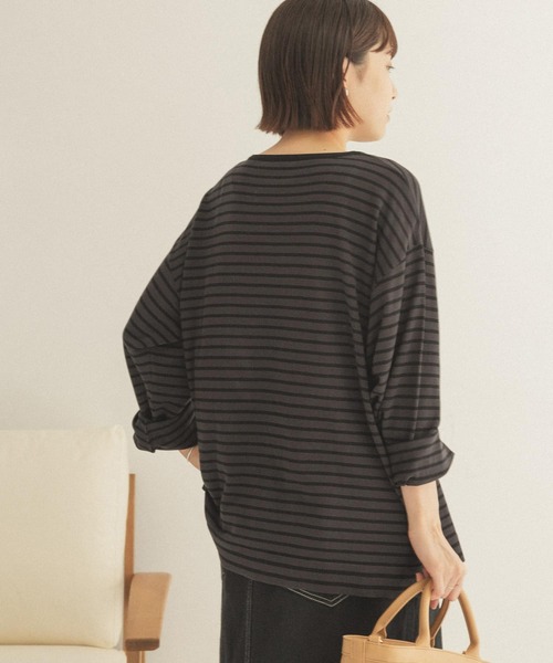 FORK&SPOON（フォークアンドスプーン）の「FORK&SPOON　ボーダールーズニット（ニット/セーター・レディース・グレー系その他/ブルー系その他/ブラック系その他・ONE）」の12枚目の写真