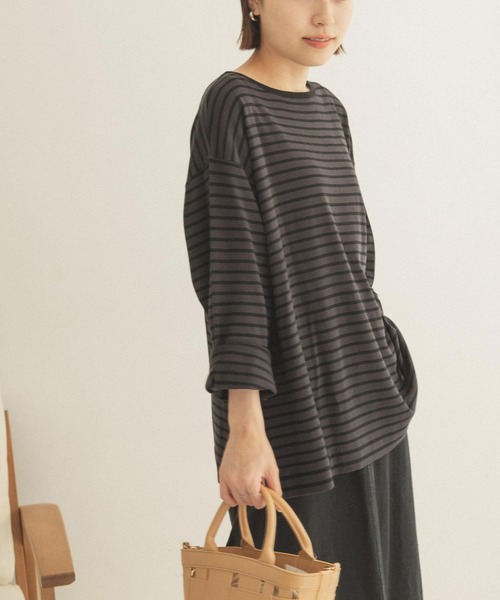 FORK&SPOON（フォークアンドスプーン）の「FORK&SPOON　ボーダールーズニット（ニット/セーター・レディース・グレー系その他/ブルー系その他/ブラック系その他・ONE）」の13枚目の写真