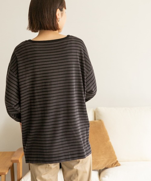 FORK&SPOON（フォークアンドスプーン）の「FORK&SPOON　ボーダールーズニット（ニット/セーター・レディース・グレー系その他/ブルー系その他/ブラック系その他・ONE）」の18枚目の写真