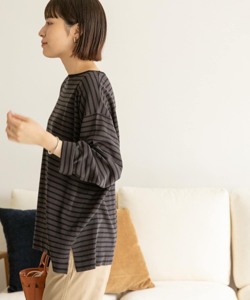 FORK&SPOON（フォークアンドスプーン）の「FORK&SPOON　ボーダールーズニット（ニット/セーター・レディース・グレー系その他/ブルー系その他/ブラック系その他・ONE）」の20枚目の写真