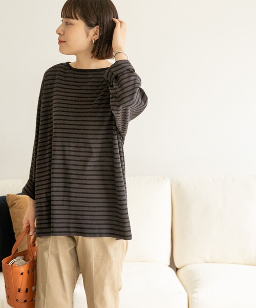 FORK&SPOON（フォークアンドスプーン）の「FORK&SPOON　ボーダールーズニット（ニット/セーター・レディース・グレー系その他/ブルー系その他/ブラック系その他・ONE）」の21枚目の写真