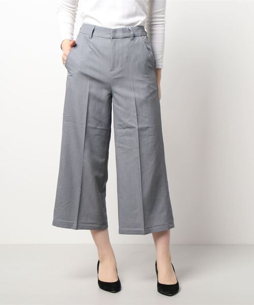 m.f.editorial(エムエフエディトリアル)の「エムエフエディトリアルレディース/m.f.editorial:Women ストレッチ ボタン付 ワイドパンツ(その他パンツ・レディース・ライトグレー/ベージュ/ブラック・S/LARGE/MEDIUM)」の6枚目の写真