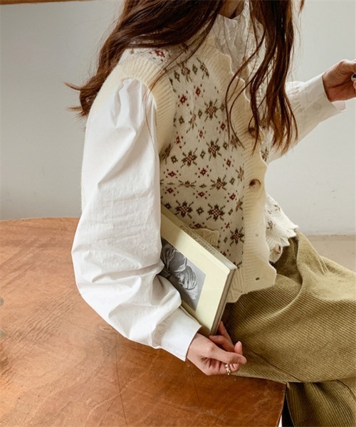 MAISON DE THERESE（メゾン ド テレーズ）の「ボタン開きニットベスト（ベスト・レディース・A/B/C・FREE）」の19枚目の写真