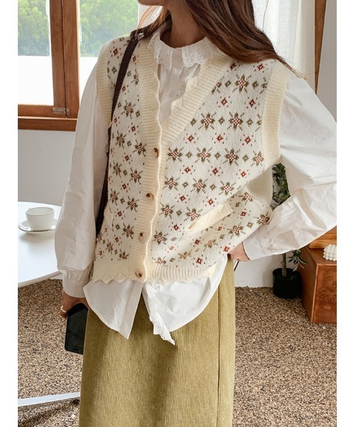 MAISON DE THERESE（メゾン ド テレーズ）の「ボタン開きニットベスト（ベスト・レディース・A/B/C・FREE）」の18枚目の写真