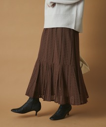 un dix cors | こだわりのシルエット　コットンレースマーメイド切替スカート(スカート)