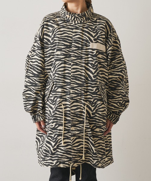 Omekashi（オメカシ）の「ゼブラモッズコート（モッズコート・レディース・アイボリー・FREE）」の2枚目の写真