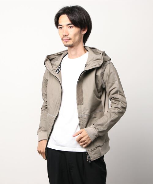 FranCisT_MOR.K.S.（フランシストモークス）の「FranCisT_MOR.K.S./フランシスト モークス/N/PUコートレザーフーディージャケット（ブルゾン・メンズ・グレー/ブラック・4/3/2）」の7枚目の写真