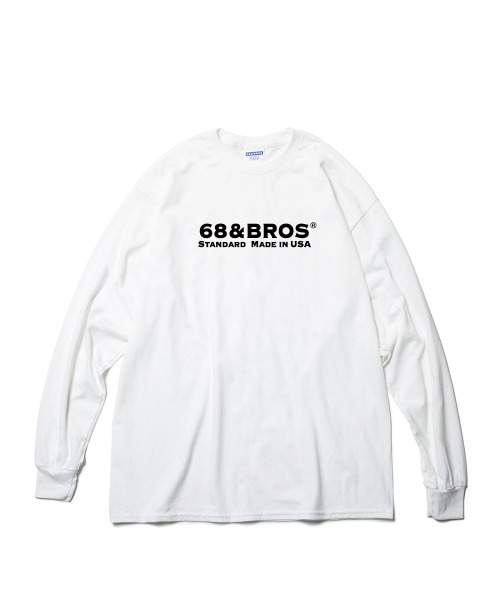 68&brothers（シックスティエイトアンドブラザーズ）の「L/S Tee "STANDARD"（Tシャツ/カットソー・メンズ・ホワイト/ブラック/ネイビー/ホワイト×ブラック/グレー・LARGE/X-LARGE/MEDIUM/XX-LARGE）」の3枚目の写真