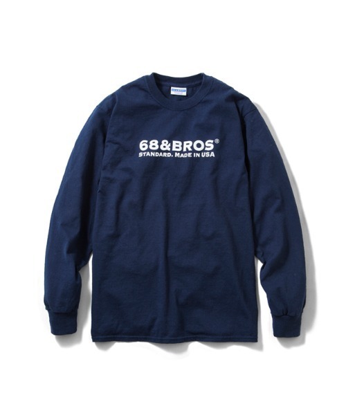 68&brothers（シックスティエイトアンドブラザーズ）の「L/S Tee "STANDARD"（Tシャツ/カットソー・メンズ・ホワイト/ブラック/ネイビー/ホワイト×ブラック/グレー・LARGE/X-LARGE/MEDIUM/XX-LARGE）」の5枚目の写真