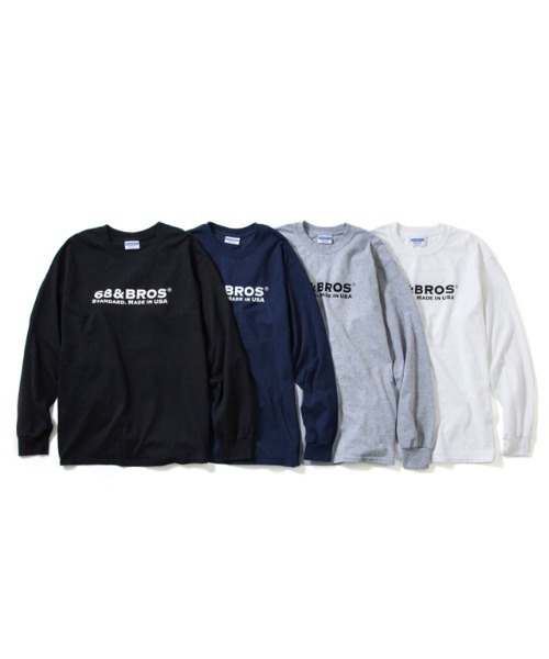 68&brothers（シックスティエイトアンドブラザーズ）の「L/S Tee "STANDARD"（Tシャツ/カットソー・メンズ・ホワイト/ブラック/ネイビー/ホワイト×ブラック/グレー・LARGE/X-LARGE/MEDIUM/XX-LARGE）」の6枚目の写真