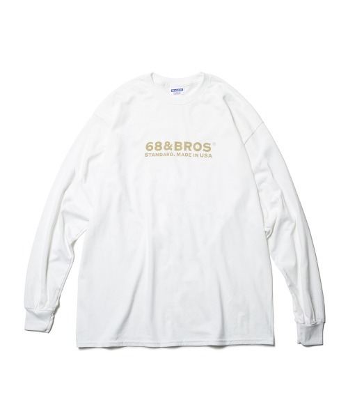 68&brothers（シックスティエイトアンドブラザーズ）の「L/S Tee "STANDARD"（Tシャツ/カットソー・メンズ・ホワイト/ブラック/ネイビー/ホワイト×ブラック/グレー・LARGE/X-LARGE/MEDIUM/XX-LARGE）」の7枚目の写真