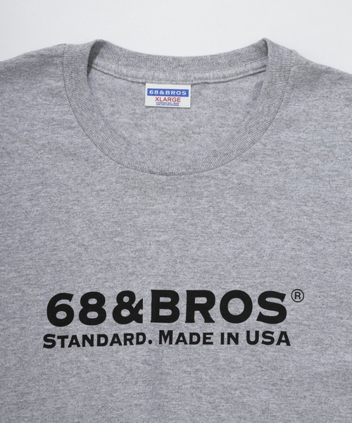 68&brothers(シックスティエイトアンドブラザーズ)の「68&BROTHERS シックスティーエイトアンドブラザーズ / "STANDARD" L/S Tee(Tシャツ/カットソー・メンズ・ホワイト/ブラック/ネイビー/ホワイト×ブラック/グレー・LARGE/X-LARGE/MEDIUM/XX-LARGE)」の7枚目の写真