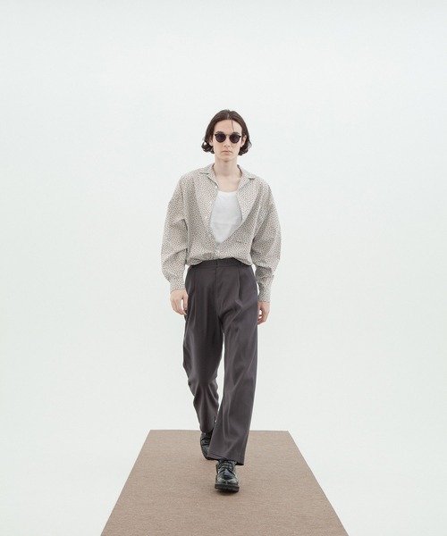 INTERPLAY（インタープレイ）の「【INTERPLAY】 1タックワイドパンツ（スラックス・メンズ・ブラウン/ライトグリーン/ダークグレー・FREE）」の4枚目の写真