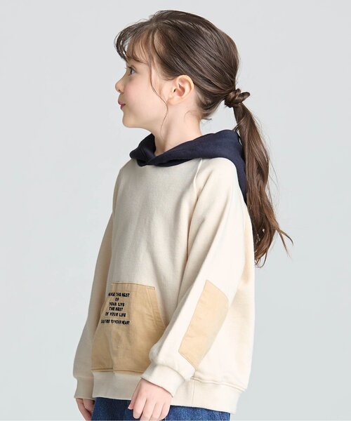 BREEZE（ブリーズ）の「カラーリンクフーディー（パーカー・キッズ・レインボー/オフホワイト/ブラック/ワインレッド・100/150/110/140/130/120/90）」の2枚目の写真