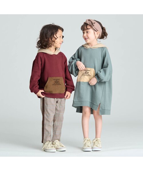 BREEZE（ブリーズ）の「カラーリンクフーディー（パーカー・キッズ・レインボー/オフホワイト/ブラック/ワインレッド・100/150/110/140/130/120/90）」の17枚目の写真