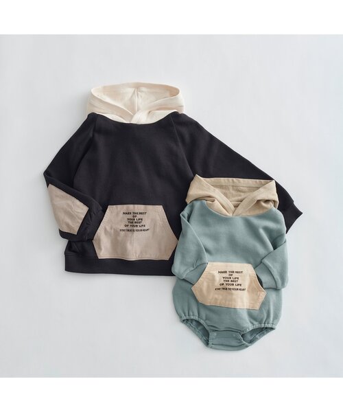 BREEZE（ブリーズ）の「カラーリンクフーディー（パーカー・キッズ・レインボー/オフホワイト/ブラック/ワインレッド・100/150/110/140/130/120/90）」の19枚目の写真