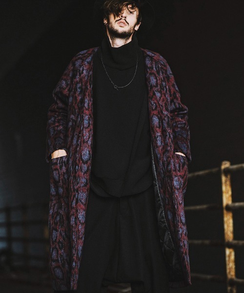 NO ID.（ノーアイディ）の「mj8204- BIGﾉｰｶﾗｰ中綿1B-JKT コート（ノーカラーコート・メンズ・ブラック/ベージュ/ネイビー/レオパード・ONE SIZE）」の14枚目の写真