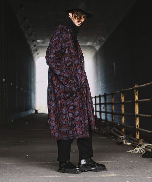 NO ID.（ノーアイディ）の「mj8204- BIGﾉｰｶﾗｰ中綿1B-JKT コート（ノーカラーコート・メンズ・ブラック/ベージュ/ネイビー/レオパード・ONE SIZE）」の18枚目の写真