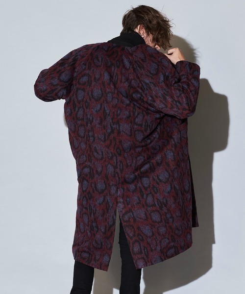 NO ID.（ノーアイディ）の「mj8204- BIGﾉｰｶﾗｰ中綿1B-JKT コート（ノーカラーコート・メンズ・ブラック/ベージュ/ネイビー/レオパード・ONE SIZE）」の9枚目の写真