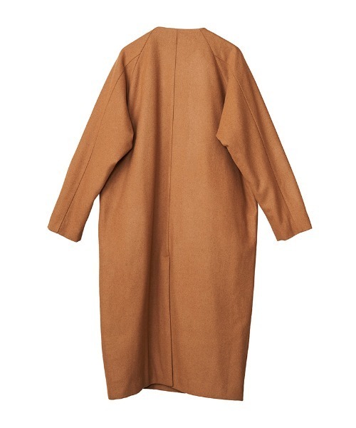 NO ID.（ノーアイディ）の「mj8204- BIGﾉｰｶﾗｰ中綿1B-JKT コート（ノーカラーコート・メンズ・ブラック/ベージュ/ネイビー/レオパード・ONE SIZE）」の13枚目の写真