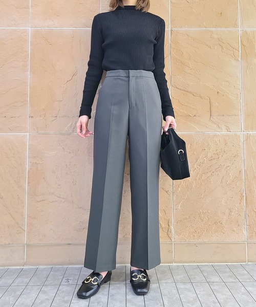 12Twelve Agenda（トゥエルブ　アジェンダ）の「センタープレスストレートパンツ（その他パンツ・レディース・ブラウン/チャコールグレー・M）」の20枚目の写真