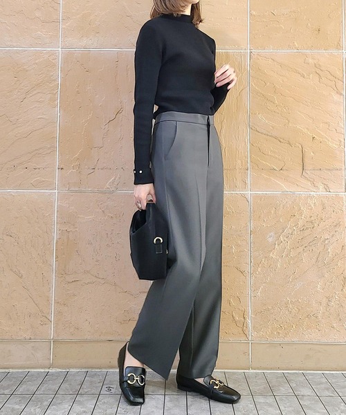 12Twelve Agenda（トゥエルブ　アジェンダ）の「センタープレスストレートパンツ（その他パンツ・レディース・ブラウン/チャコールグレー・M）」の22枚目の写真