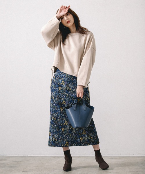 Andemiu（アンデミュウ）の「ダンボールレースアップカット238304（スウェット・レディース・ライトグレー/ベージュ/ブルー・FREE）」の14枚目の写真