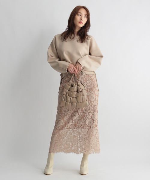 Andemiu（アンデミュウ）の「ダンボールレースアップカット238304（スウェット・レディース・ライトグレー/ベージュ/ブルー・FREE）」の10枚目の写真