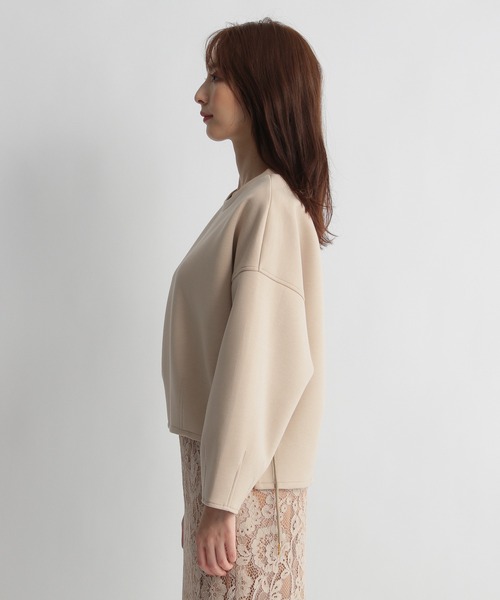 Andemiu（アンデミュウ）の「ダンボールレースアップカット238304（スウェット・レディース・ライトグレー/ベージュ/ブルー・FREE）」の5枚目の写真