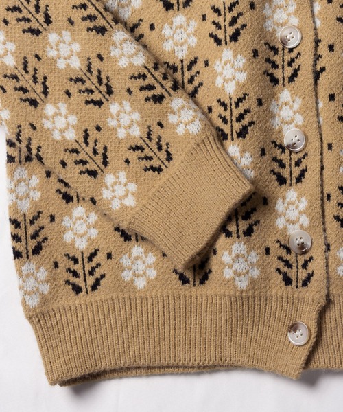 me+em select（ミームセレクト）の「花柄ジャガードニットカーディガン（カーディガン/ボレロ・レディース・ブラック/ベージュ/ブラウン・FREE）」の15枚目の写真