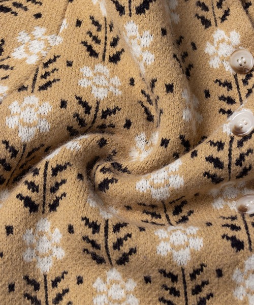 me+em select（ミームセレクト）の「花柄ジャガードニットカーディガン（カーディガン/ボレロ・レディース・ブラック/ベージュ/ブラウン・FREE）」の20枚目の写真