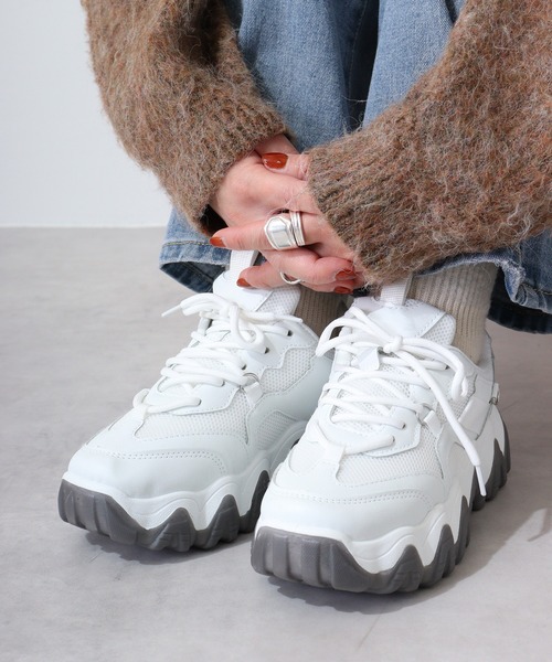 LOVEHUNTER（ラブハンター）の「LOVEHUNTER 軽量 厚底ダッドスニーカー（スニーカー・レディース・ブラック×ホワイト/キャメル/ホワイト/ブラック系その他/ブラック系その他2/ホワイト系その他/ブラック系その他3/ベージュ/ホワイト系その他2/ブラック/ブラック系その他6/ホワイト系その他5/ブラック系その他4/ブラック系その他5/ホワイト系その他4/ホワイト系その他3/ブラック系その他7/ベージュ系その他/ホワイト系その他6/ホワイト系その他7/その他/その他1・L/LL/S/M/3L/4L）」の8枚目の写真