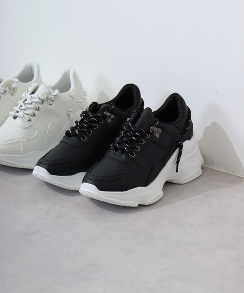 パンダLOVE ラブハンター LoveHunter 厚底ローカットスニーカー/ 1650 （ブラック