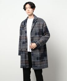 【CUSTOM CULTURE】 チェックジャガード スライバーコート