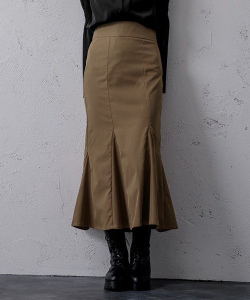 Adoon plain(アドーンプレーン)の「【美シルエット!】マーメイドスカート(スカート・レディース・チャコールグレー/ブラック/ベージュ/カーキ・MEDIUM/LARGE)」の20枚目の写真