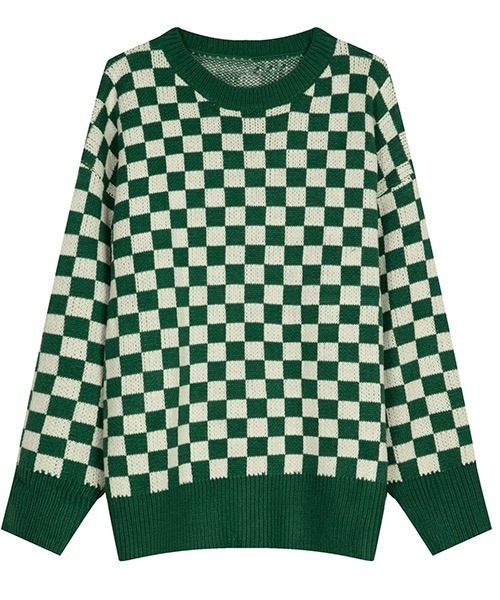 WESTBOY(ウエストボーイ)の「Oversized Flag Check Knit Sweater WO21W4TP02 【WB ORIGINALS】(ニット/セーター・メンズ・ブラック/ブラウン/ブルー/グリーン・M/L/XL)」の10枚目の写真