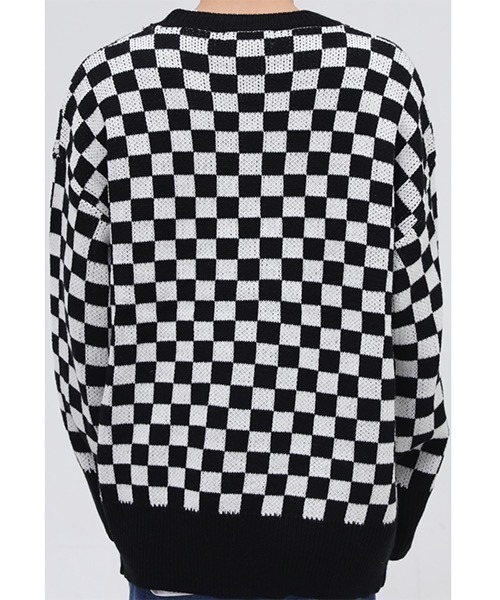 WESTBOY(ウエストボーイ)の「Oversized Flag Check Knit Sweater WO21W4TP02 【WB ORIGINALS】(ニット/セーター・メンズ・ブラック/ブラウン/ブルー/グリーン・M/L/XL)」の12枚目の写真