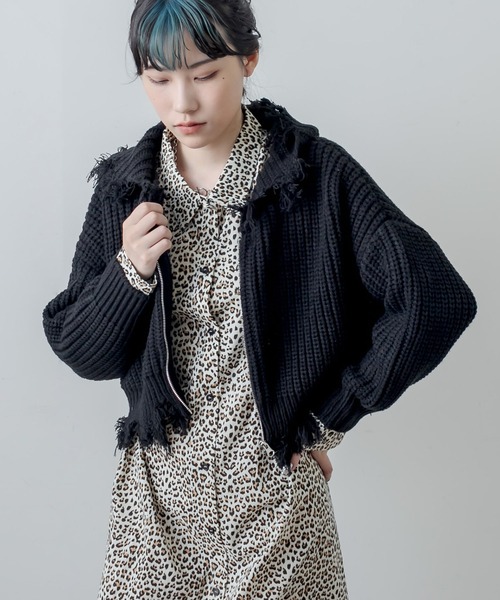 RASVOA(ラスボア)の「ダメージニットパーカー(ニット/セーター・レディース・オフホワイト/ブラック・FREE)」の14枚目の写真