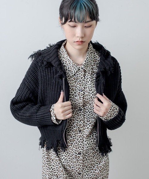 RASVOA(ラスボア)の「ダメージニットパーカー(ニット/セーター・レディース・オフホワイト/ブラック・FREE)」の15枚目の写真