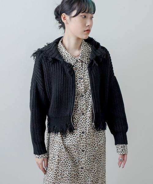 RASVOA(ラスボア)の「ダメージニットパーカー(ニット/セーター・レディース・オフホワイト/ブラック・FREE)」の13枚目の写真